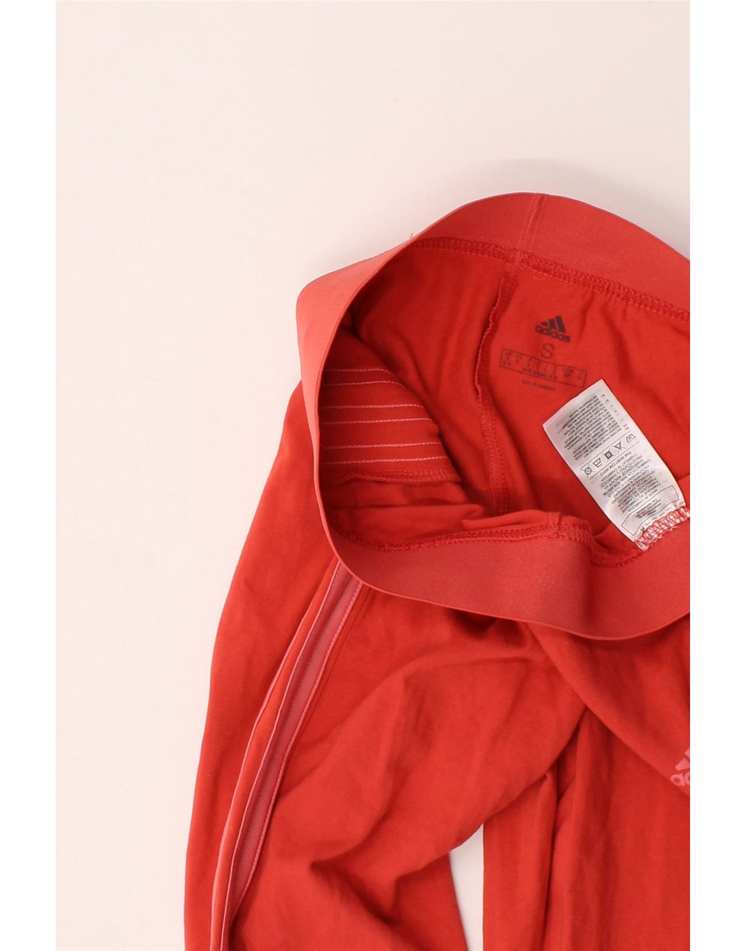 ADIDAS Womens Leggings UK 8/10 Small  Red Cotton Vintage Adidas and Second-Hand Adidas from Messina Hembry 