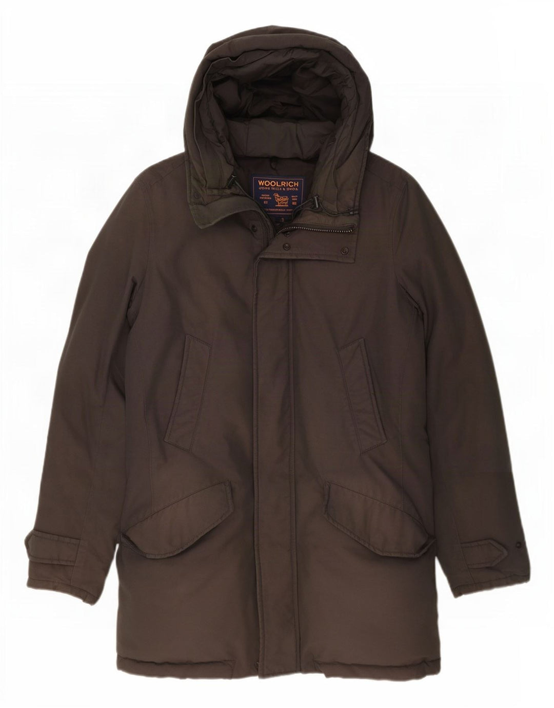 Мужское стеганое пальто с капюшоном Woolrich UK 36, маленький серый хлопок