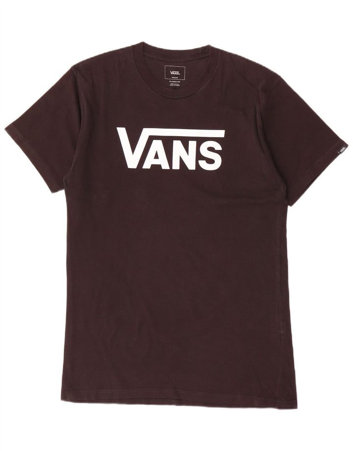 Мужская футболка классического кроя с графическим рисунком Vans, средний черный хлопковый топ