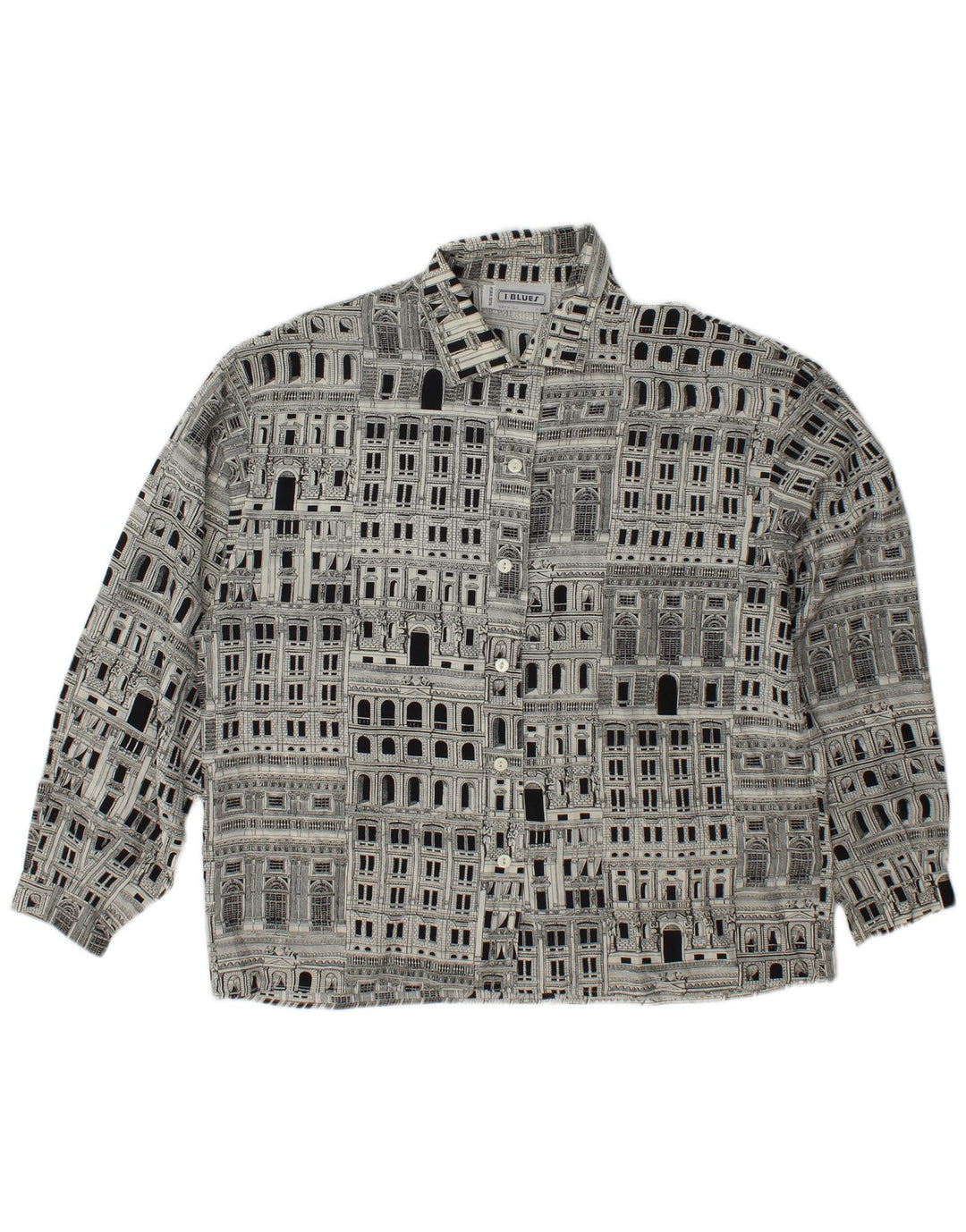 I BLUES Женская блузка-рубашка с рисунком IT 46, большая черная шелковая