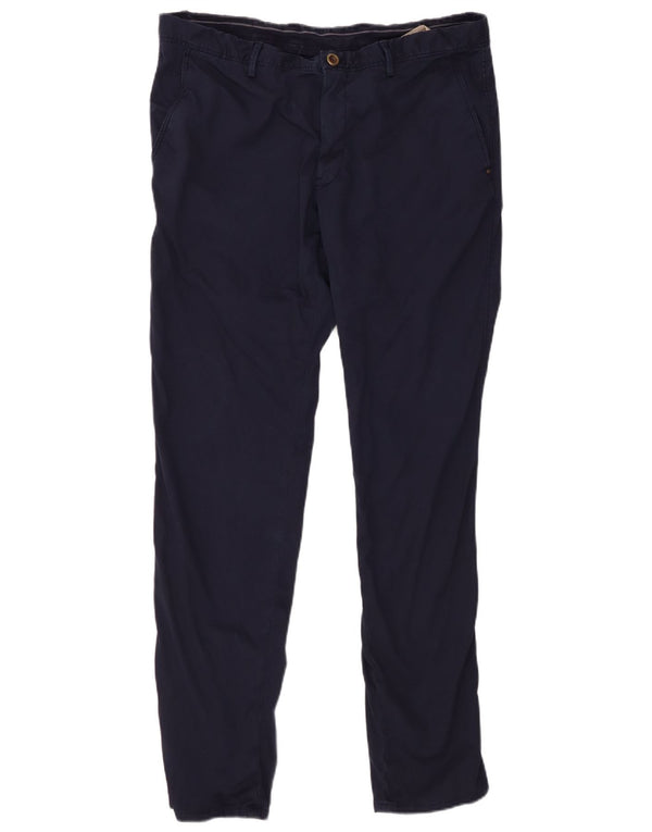 MASSIMO DUTTI Мужские узкие брюки-чиносы EU 46 XL W36 L32 Темно-синие хлопковые