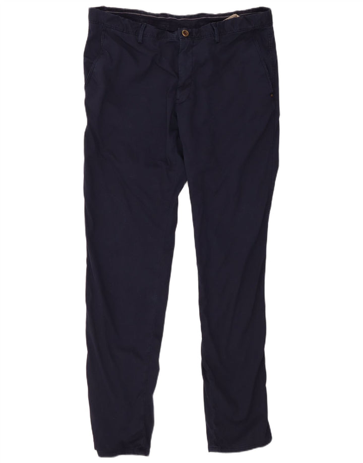 MASSIMO DUTTI Мужские узкие брюки-чиносы EU 46 XL W36 L32 Темно-синие хлопковые