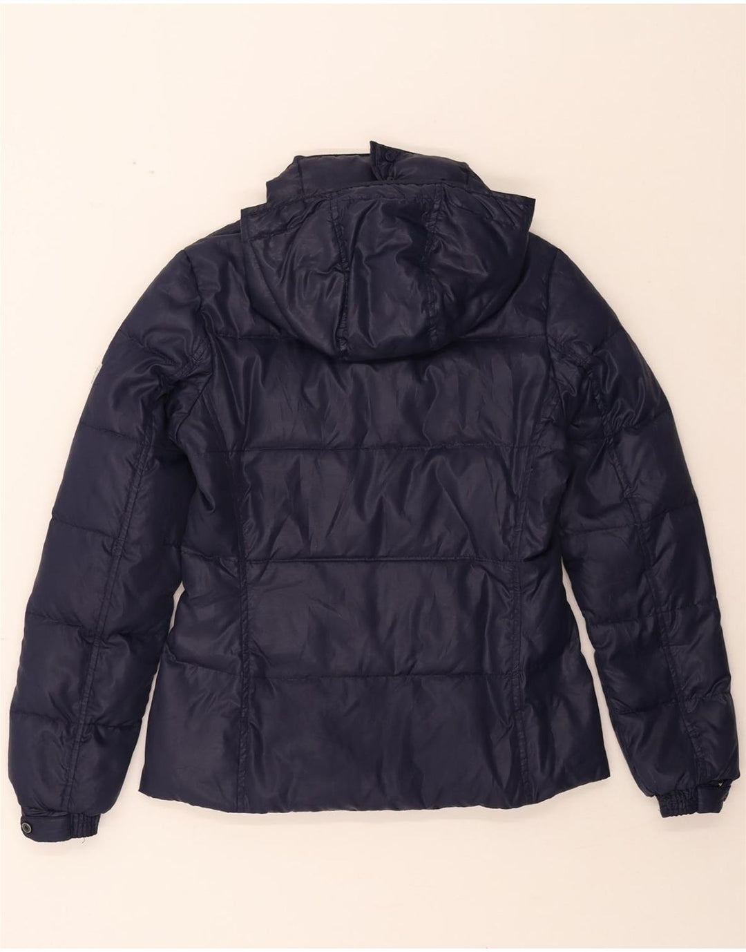 CHAMPION Womens Hooded Padded Jacket UK 10 Small Navy Blue Vintage Champion and Second-Hand Champion from Messina Hembry 