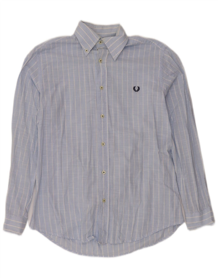 Мужская рубашка FRED PERRY, маленькая синяя полоска, хлопок