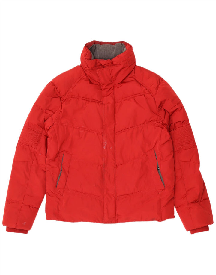 Мужская стеганая куртка с капюшоном Zara UK 44 2XL, красный полиэстер