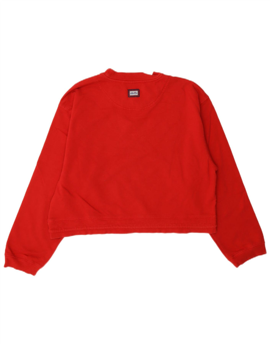 Женский укороченный свитшот Ellesse UK 14, средний красный хлопок, красный