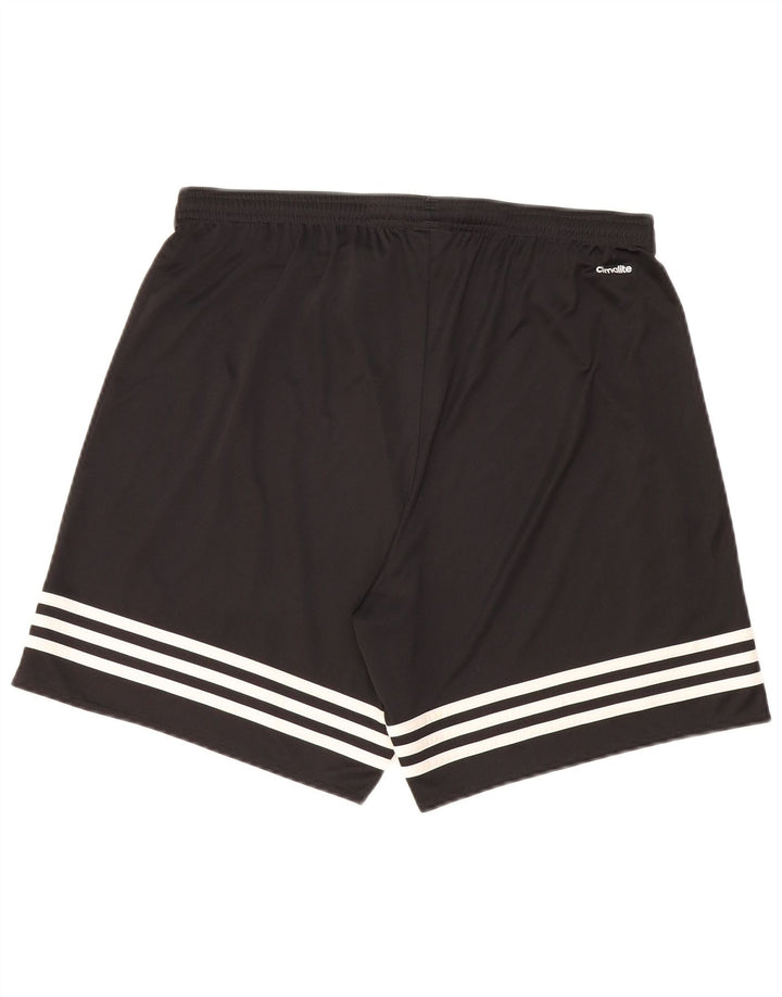 Мужские спортивные шорты Adidas Climalite, большие черные из полиэстера