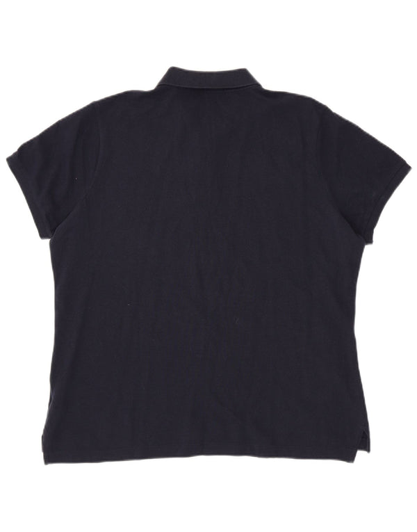 Женская узкая рубашка-поло RALPH LAUREN, Великобритания, 18 XL, темно-синяя, хлопок