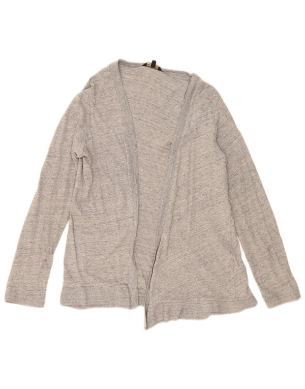 Женский открытый кардиган Massimo Dutti UK 10, маленький серый хлопок с крапинками