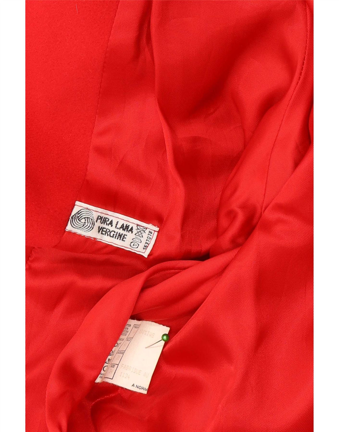 Винтажное женское пальто оверсайз IT 44 Medium Red Wool