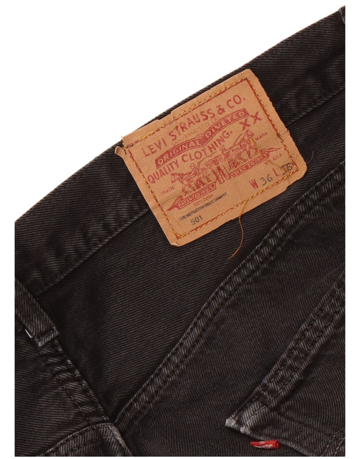 Мужские прямые джинсы Levi's 501 W36 L26 черные