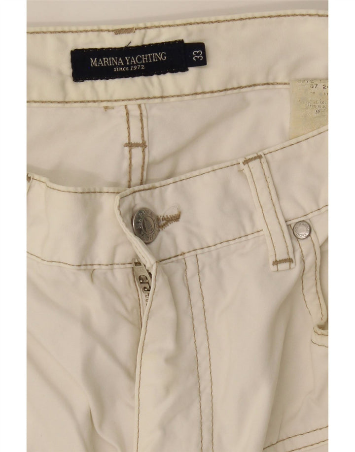 MARINA YACHTING Mens Casual Shorts W33 Medium White Vintage Marina Yachting and Second-Hand Marina Yachting from Messina Hembry 