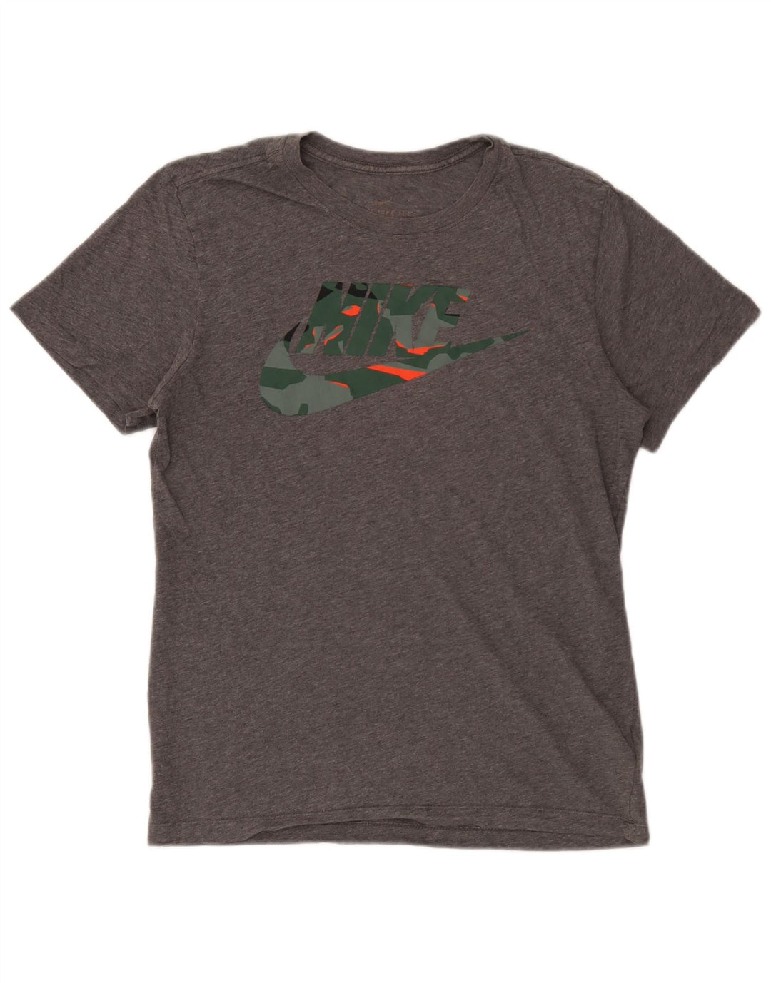 Мужская футболка с рисунком Nike Dri Fit, маленький серый хлопковый топ