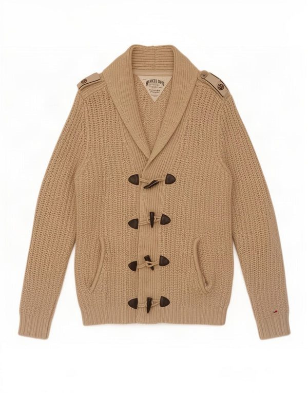 Мужской кардиган в стиле милитари Tommy Hilfiger 2XL, бежевый хлопок