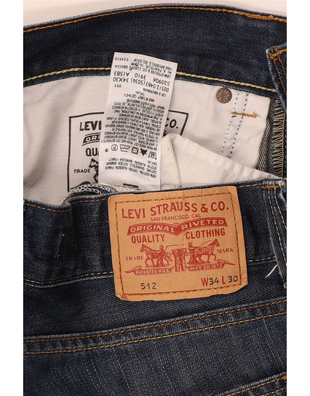 Мужские джинсы Levi's 512 Bootcut W34 L29 синие
