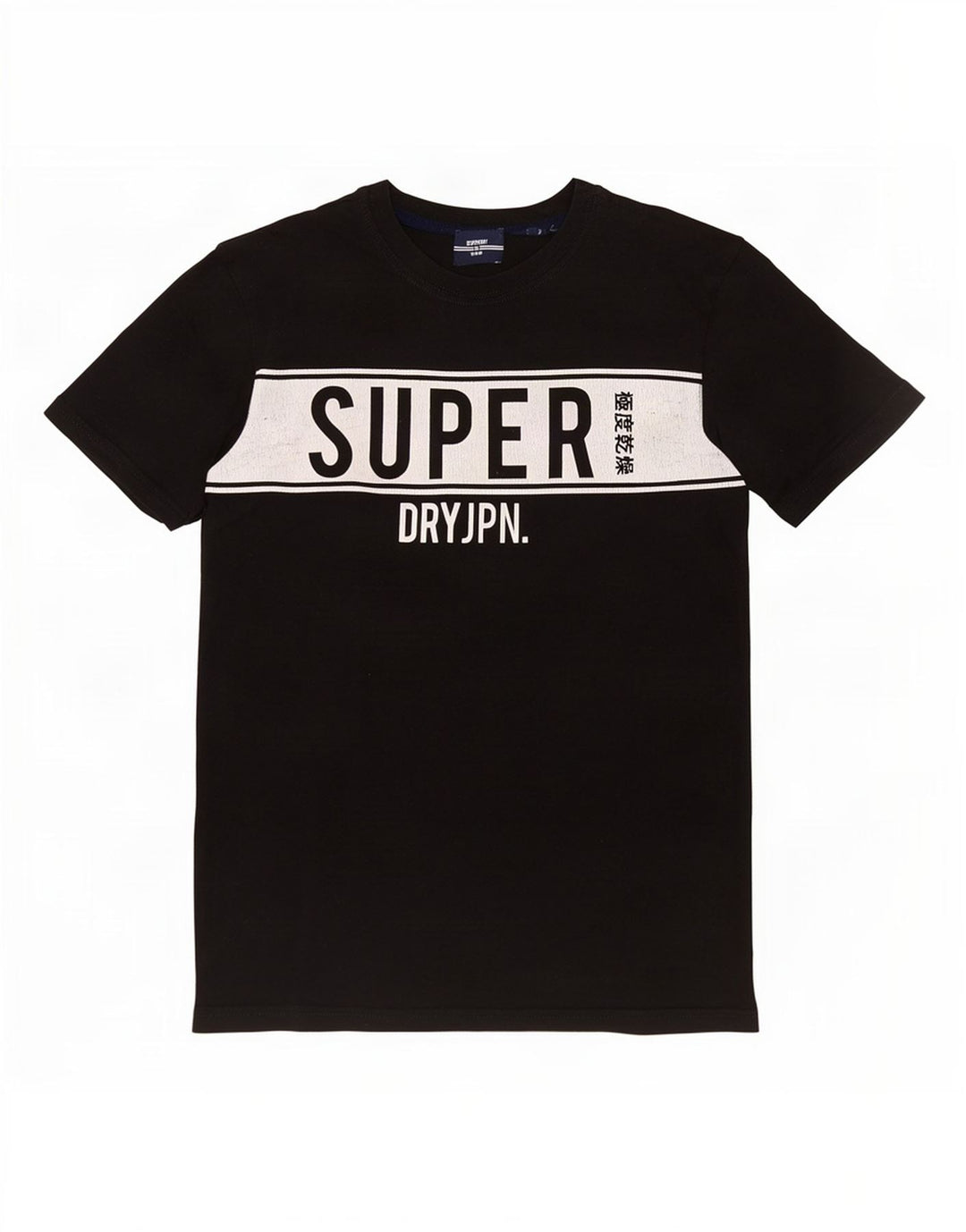 Мужская футболка с рисунком Superdry, маленькая, черная, с цветными блоками