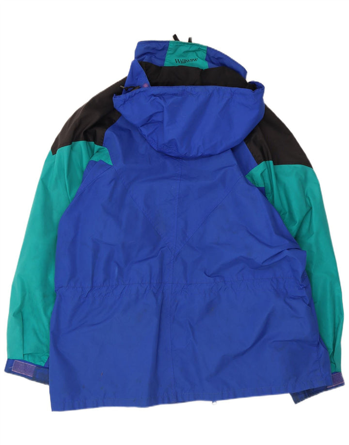 Мужская лыжная куртка Columbia Oversized с капюшоном UK 38, средний синий с цветными блоками