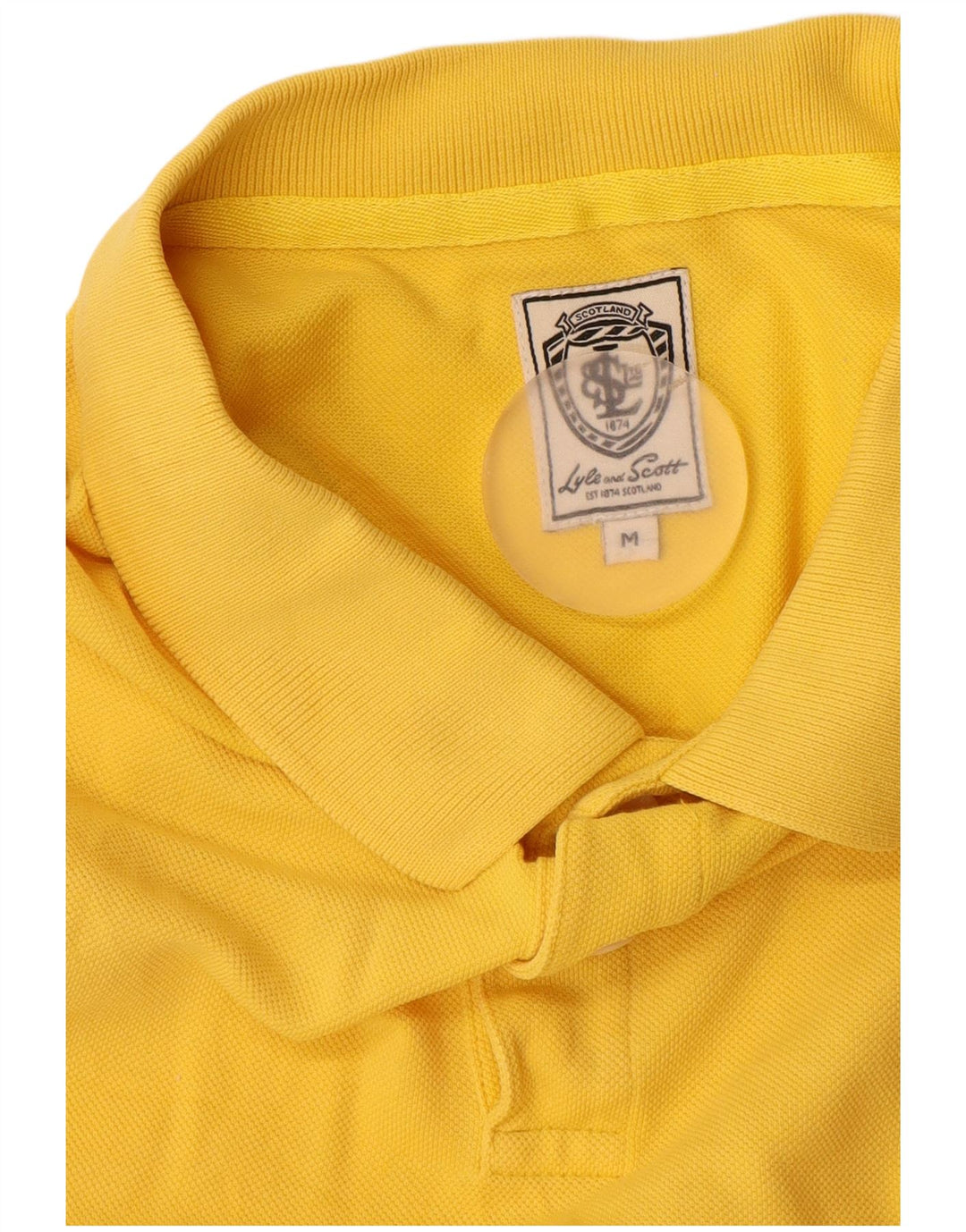 Мужская рубашка-поло Lyle & Scott из хлопка среднего желтого цвета