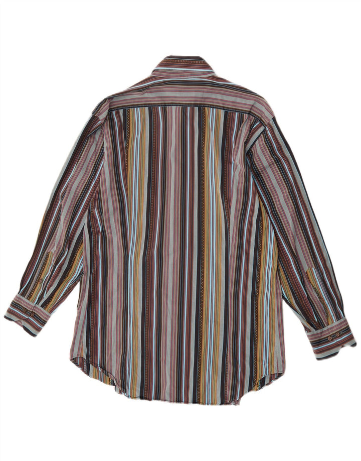 Мужская рубашка Etro, размер 43, большая, в разноцветную полоску