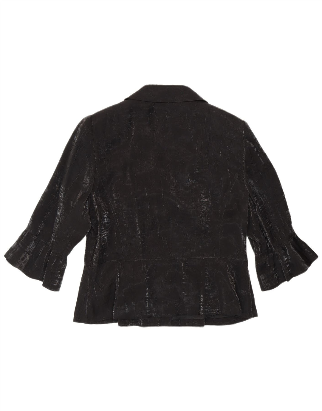 Женский пиджак TUZZI с рукавом 3/4 и 2 пуговицами, Великобритания 18 XL, черная вискоза