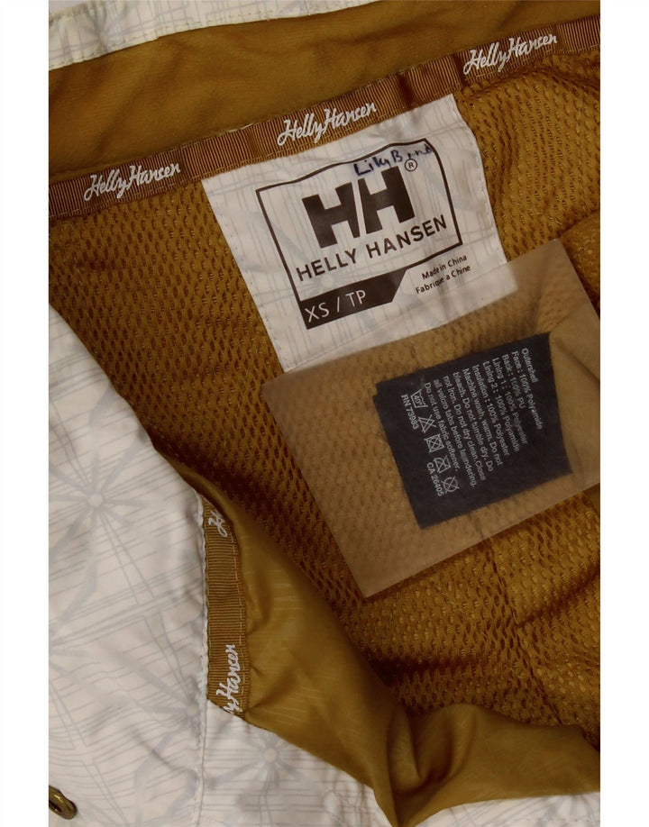 Женские лыжные брюки Helly Hansen UK 6 XS из полиамида белого цвета с цветочным принтом