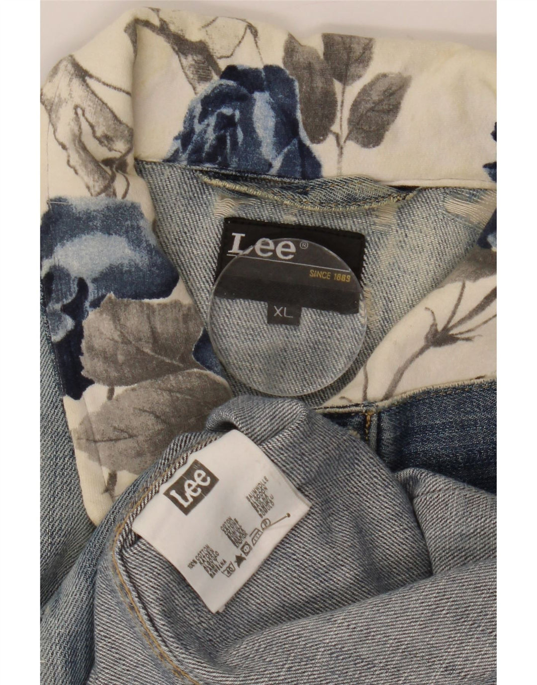 Мужская джинсовая куртка Lee UK 42 XL, синяя, хлопок
