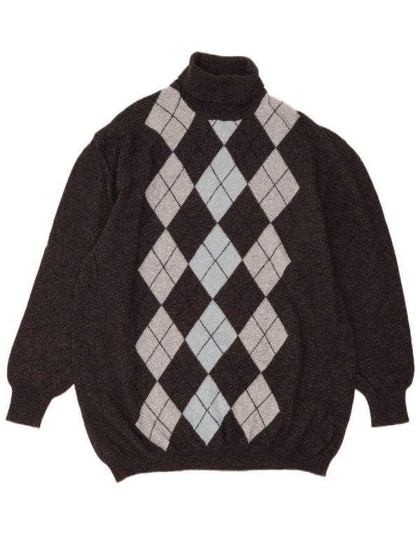 Женский джемпер Yessica с высоким воротником, цвет EU 44/46 XL, серый Argyle/Diamond