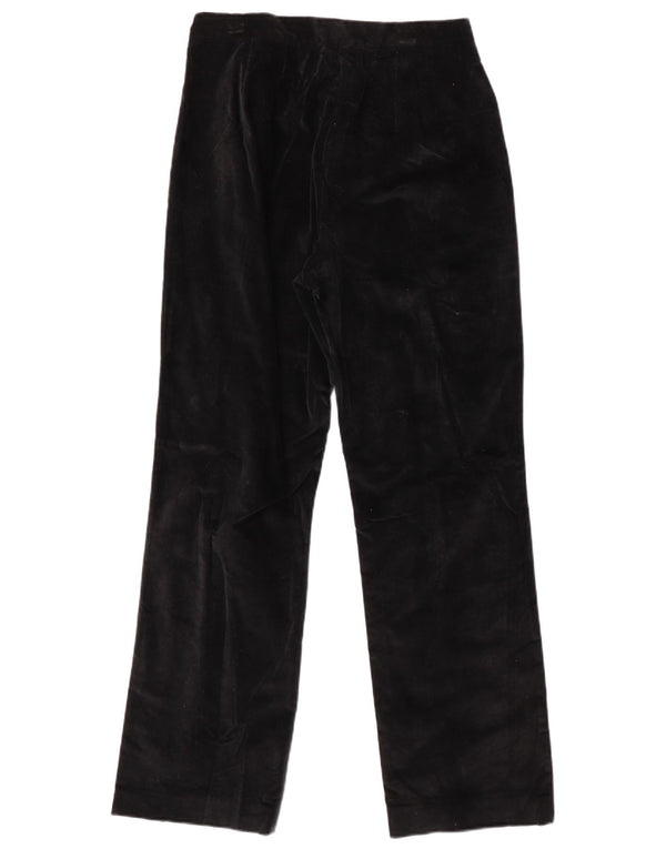 Eddie Bauer Womens Straight Velvet Chino Trousers US 10 Large W28 L31 Black