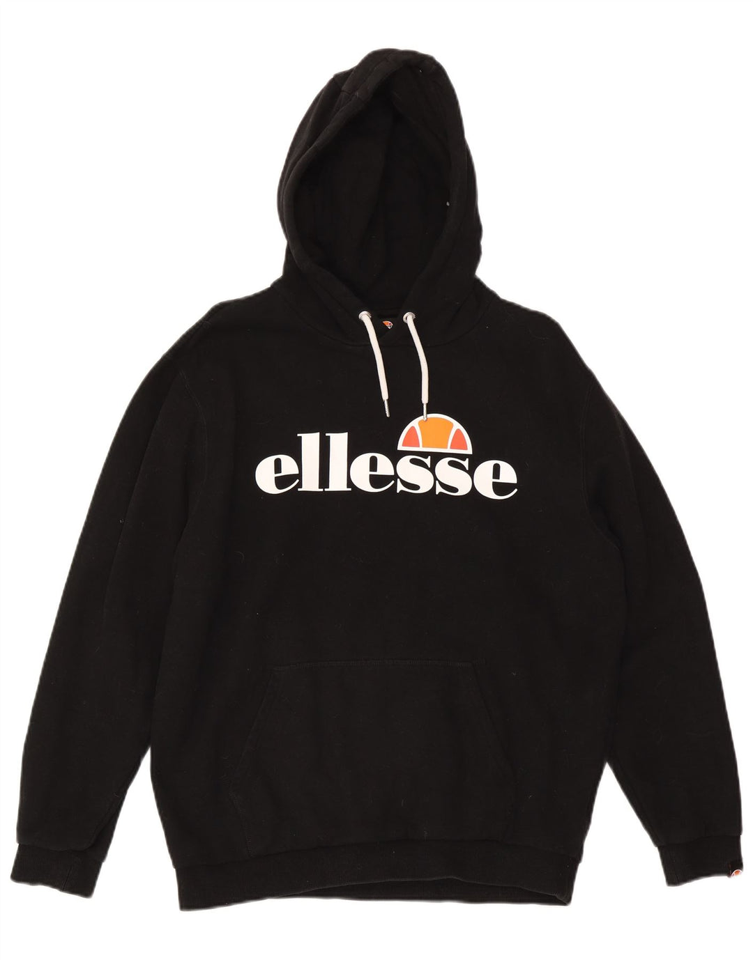 Мужской джемпер с капюшоном Ellesse с рисунком, большой черный, хлопок