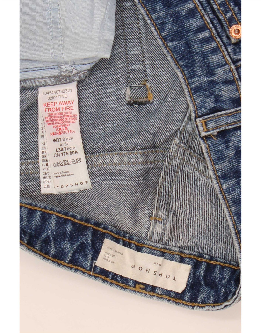 Женские зауженные джинсы Topshop для мам W32 L26, синий полиэстер