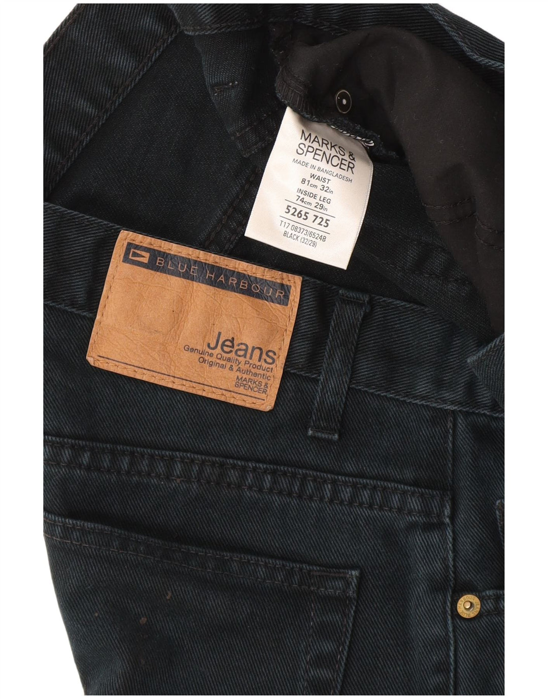 Мужские прямые джинсы Marks & Spencer W32 L29 темно-синие, хлопок