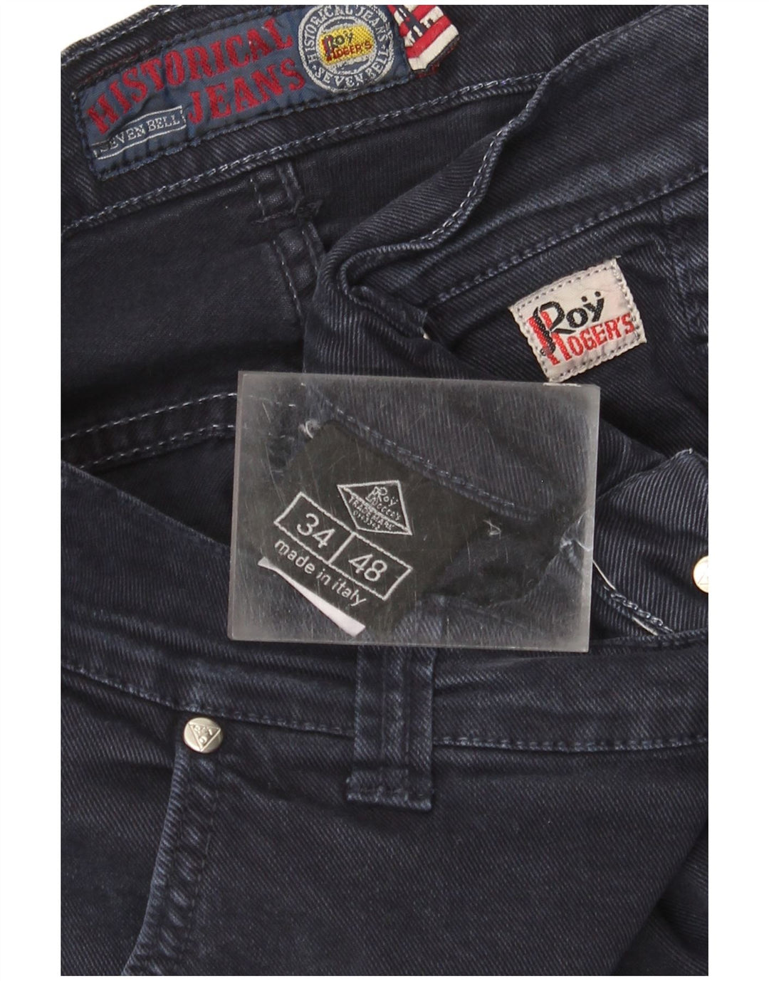 Мужские прямые джинсы Roy Rogers IT 48 Medium W34 L30 Темно-синие, хлопок