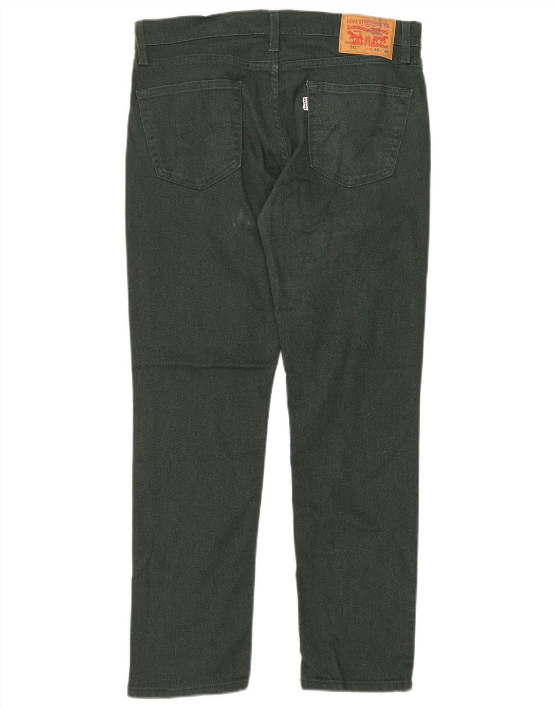 Мужские джинсы LEVI'S 511 Slim W33 L30 Зеленый хлопок