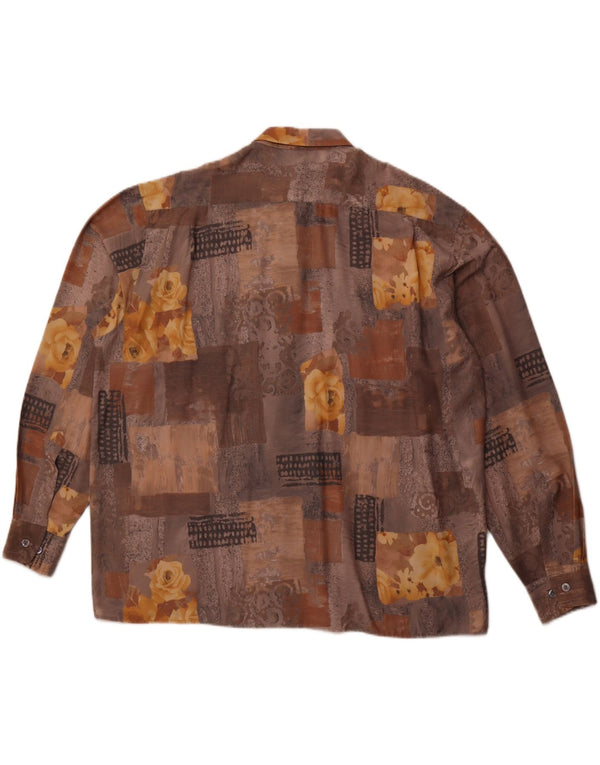 Мужская рубашка Angelo Litrico, размер 45/46, 2XL, разноцветная лоскутная вискоза