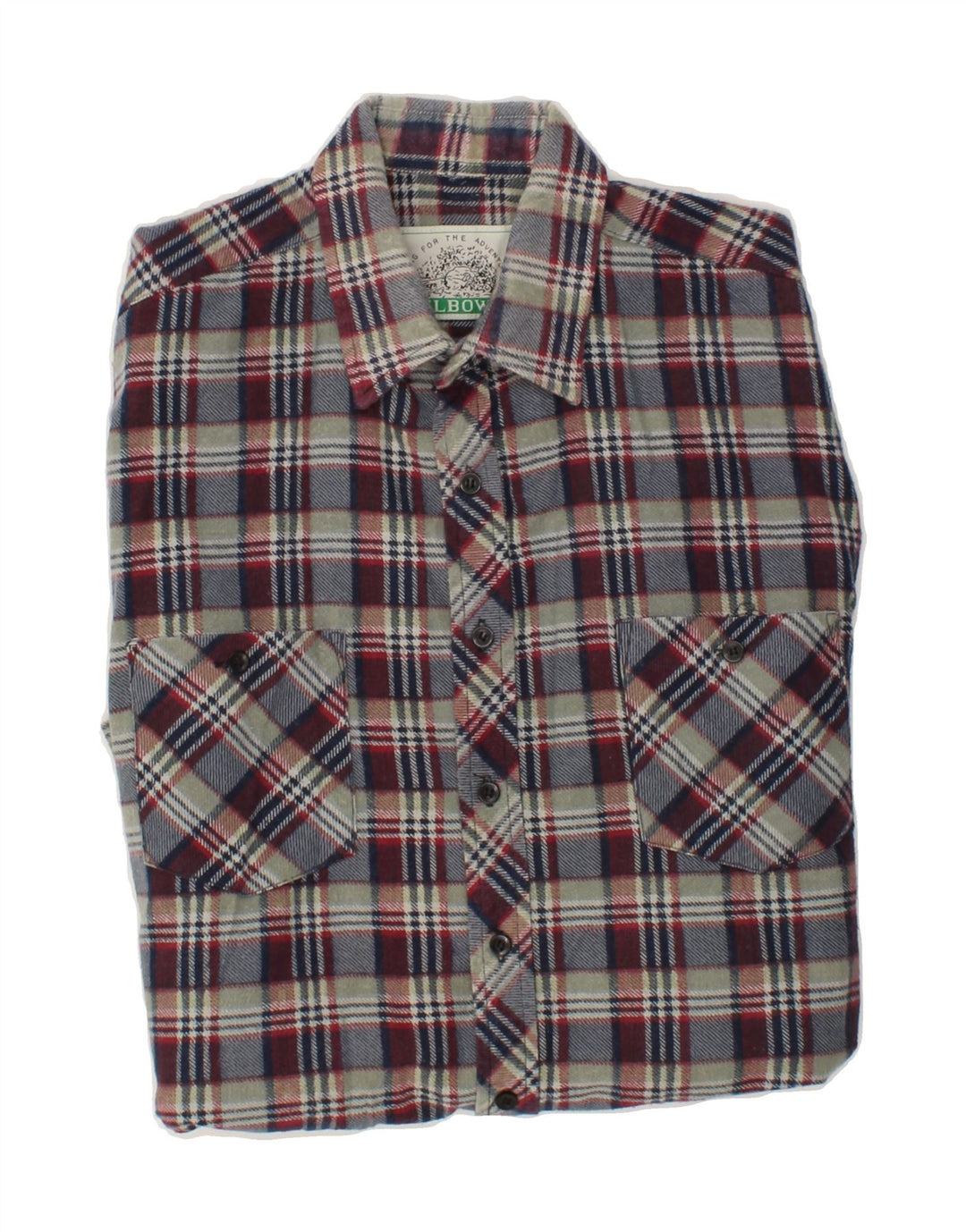 VINTAGE Mens Flannel Shirt Large Grey Check Cotton Vintage Vintage and Second-Hand Vintage from Messina Hembry 