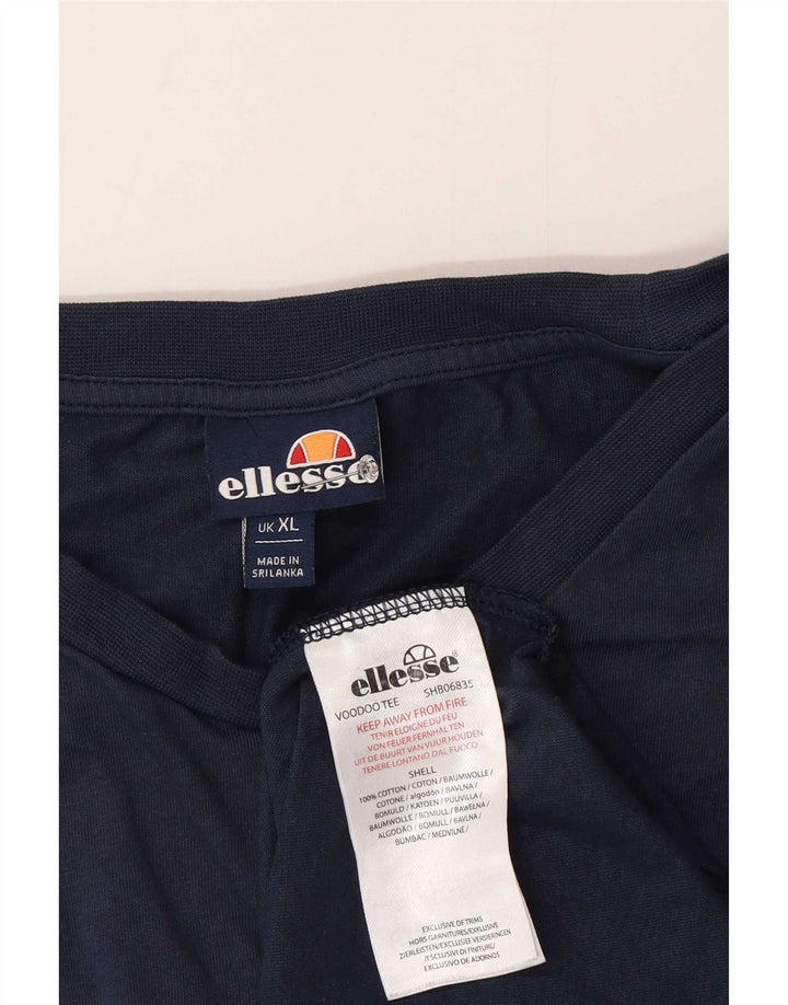 Мужская футболка с рисунком Ellesse Top XL, синяя, хлопок