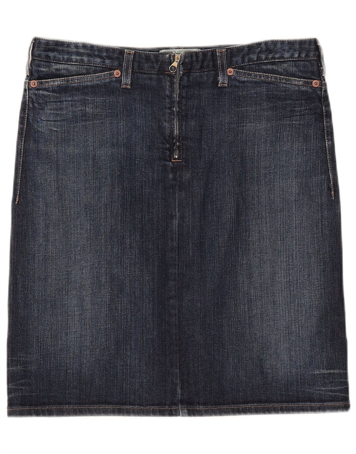 Женская джинсовая юбка Benetton IT 44 Medium W32 Темно-синяя, хлопок