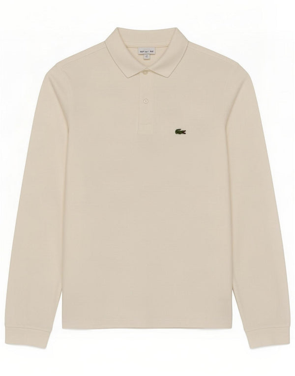 Рубашка-поло с длинными рукавами Lacoste для мальчиков, 15–16 лет, белый хлопок
