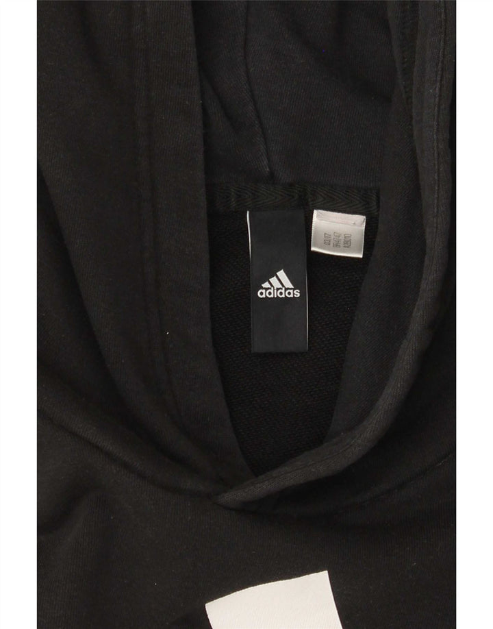 Мужской джемпер с капюшоном Adidas с рисунком, средний черный