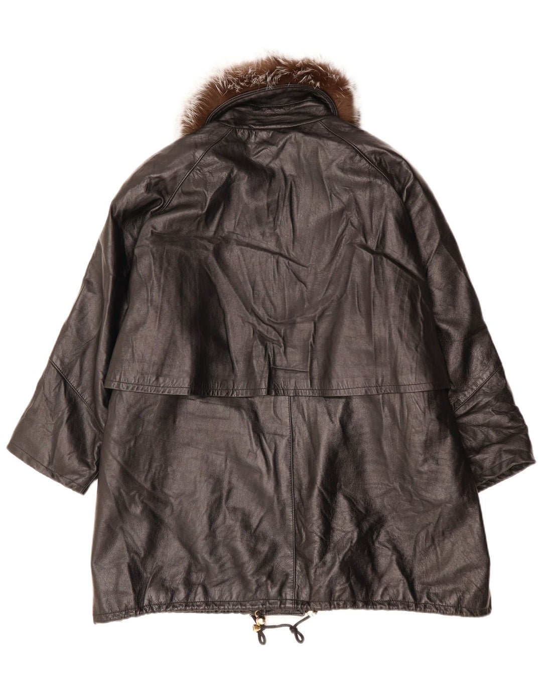 PAUL & WITE Женское кожаное пальто UK 20 2XL, черное кожаное