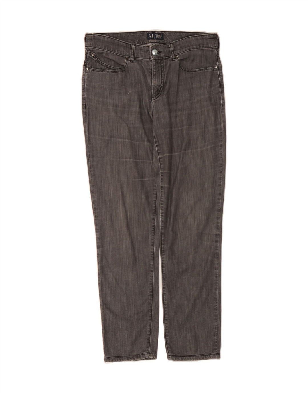 ARMANI Womens Slim Jeans W29 L27 Grey Cotton Vintage Armani and Second-Hand Armani from Messina Hembry 