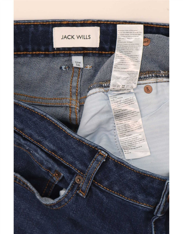Мужские узкие джинсы Jack Wills W32 L34, темно-синие, хлопок