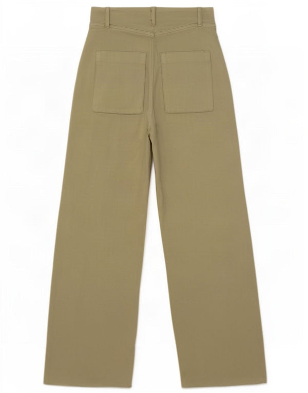 Женские повседневные широкие брюки Zara EU 34 2XS W24 L28 хаки