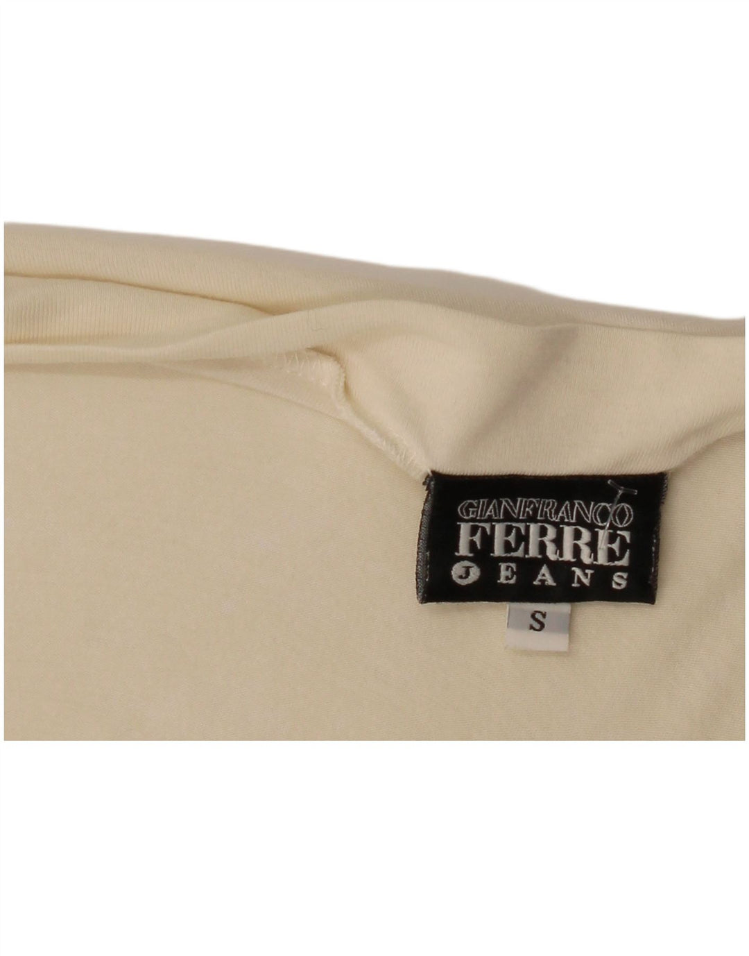 Gianfranco Ferre Женский топ с рисунком с длинным рукавом UK 10, маленький, белый цвет