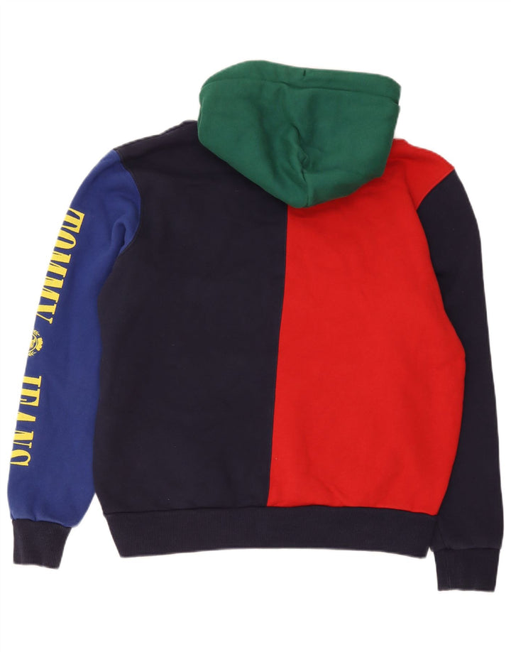 Tommy Hilfiger Мужской джемпер с капюшоном с рисунком, средний, разноцветный, с цветными блоками