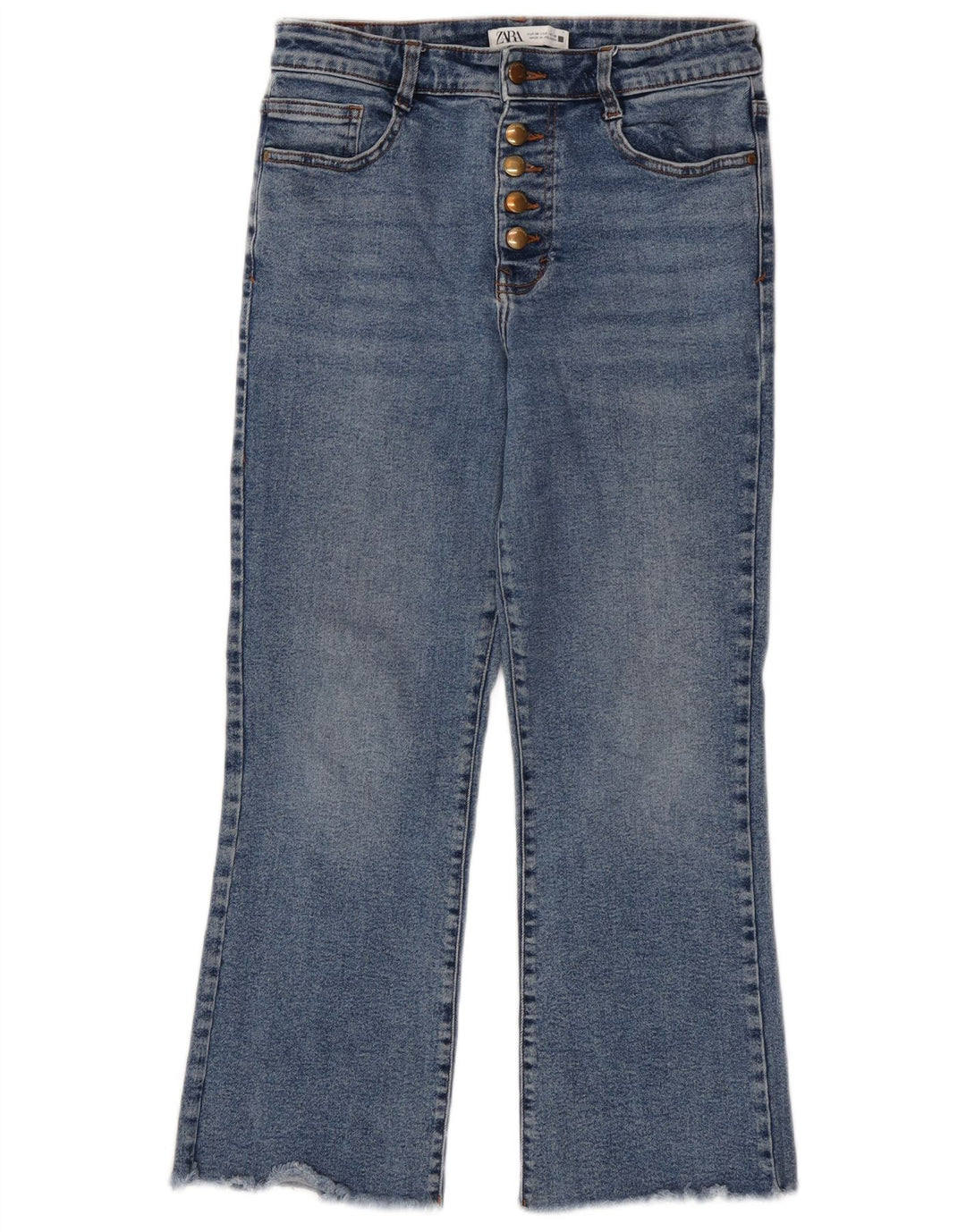 Женские джинсы Bootcut Zara EU 38, маленькие W28 L25, синие, хлопок