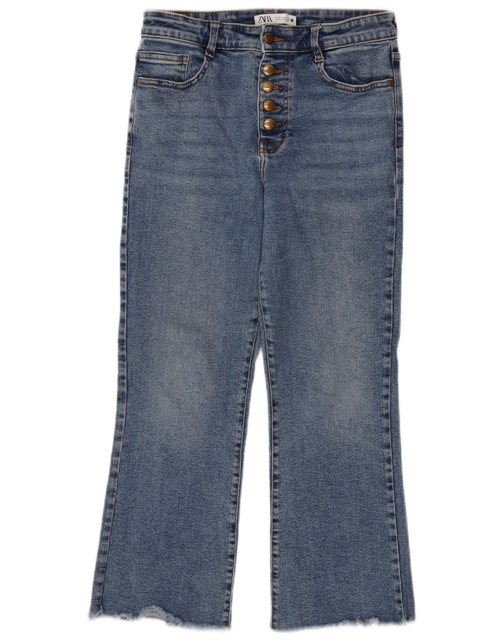 Женские джинсы Bootcut Zara EU 38, маленькие W28 L25, синие, хлопок