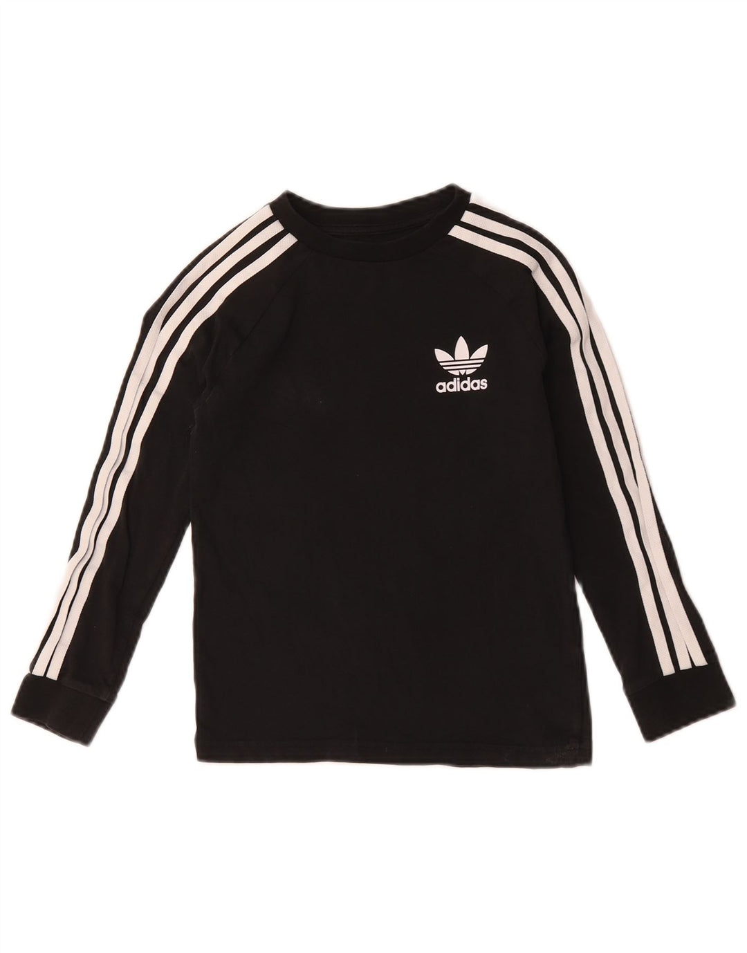 Adidas Топ с длинным рукавом для мальчиков 7-8 лет, черный хлопок