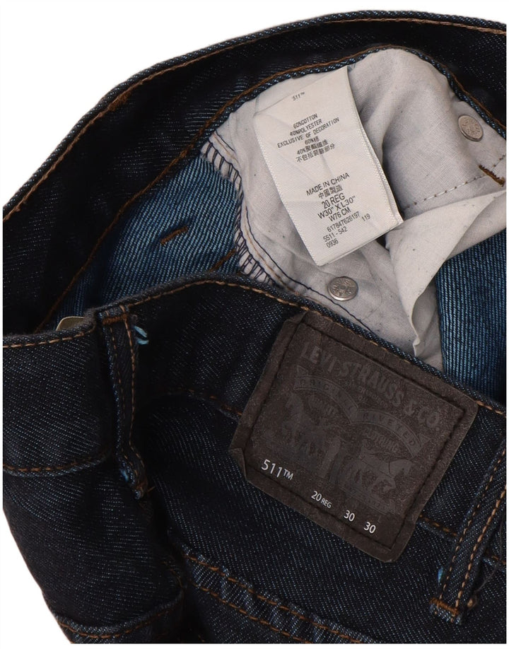 Джинсы Levi's Boys 511 Slim 15-16 лет W30 L30 Темно-синие, хлопок