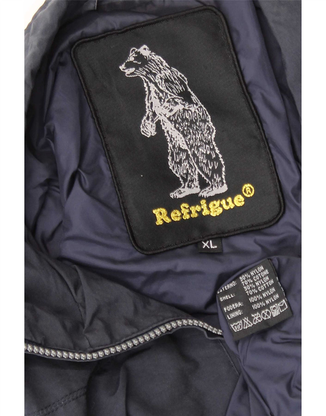 Мужской бомбер Refrigue UK 42 XL Темно-синий нейлон